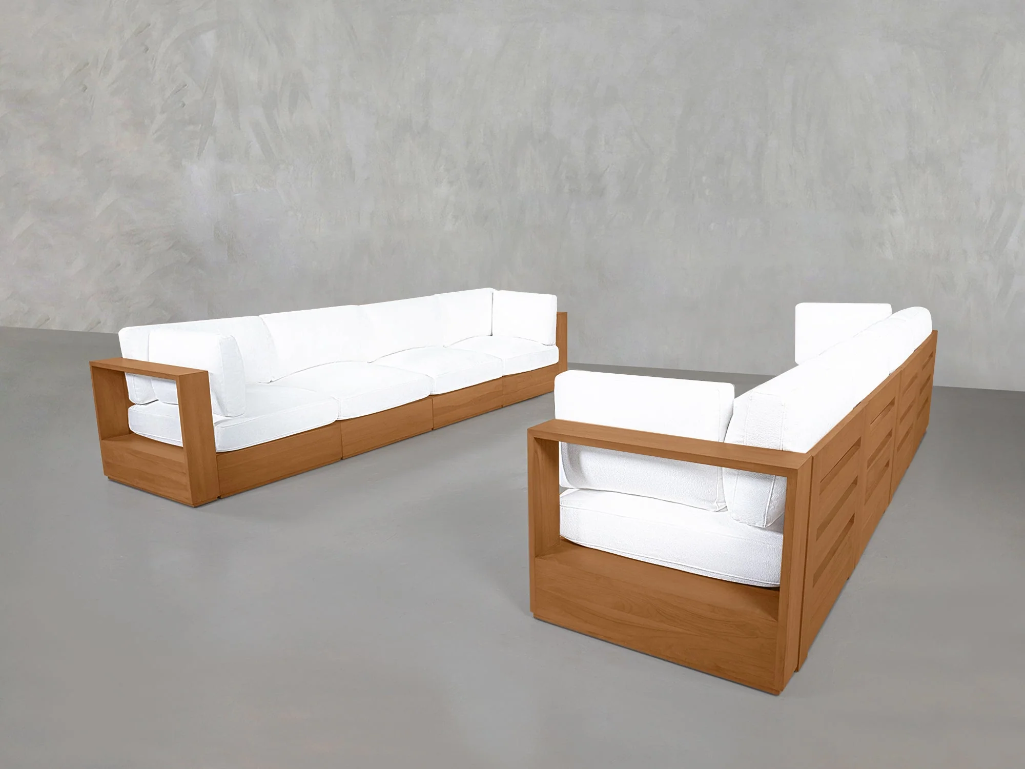 4-4 Sofa Set Teak Outdoor