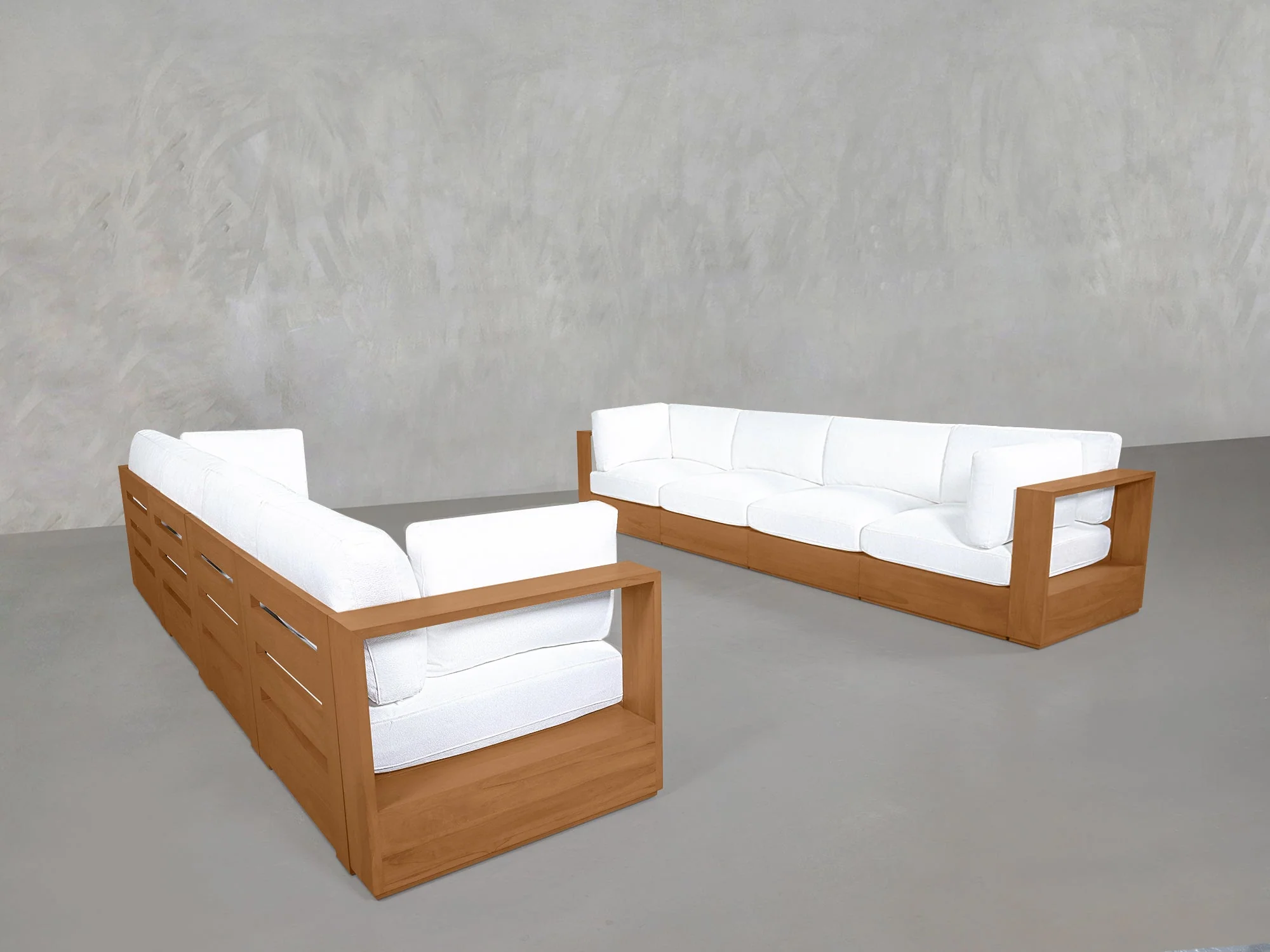 4-4 Sofa Set Teak Outdoor