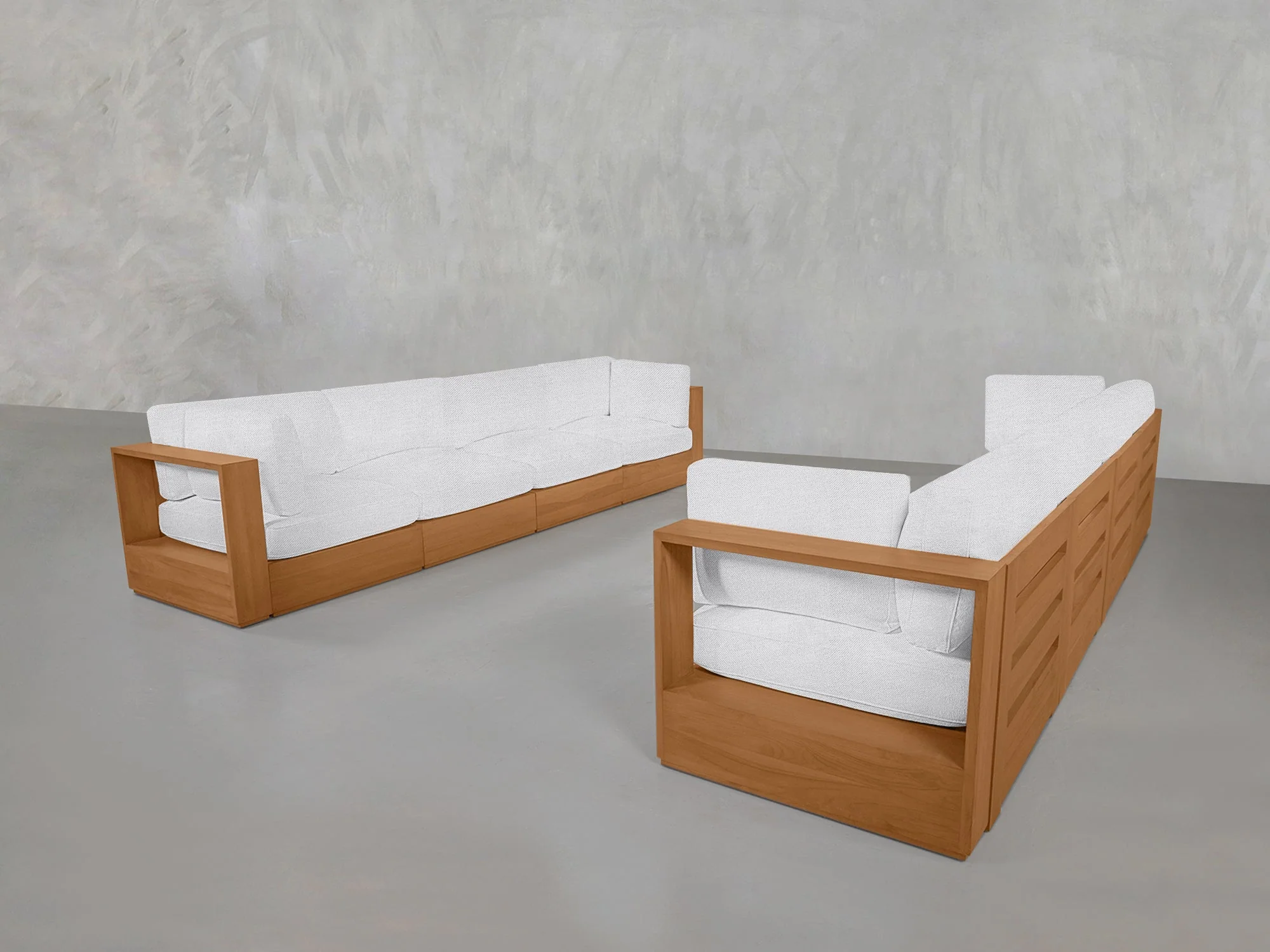 4-4 Sofa Set Teak Outdoor