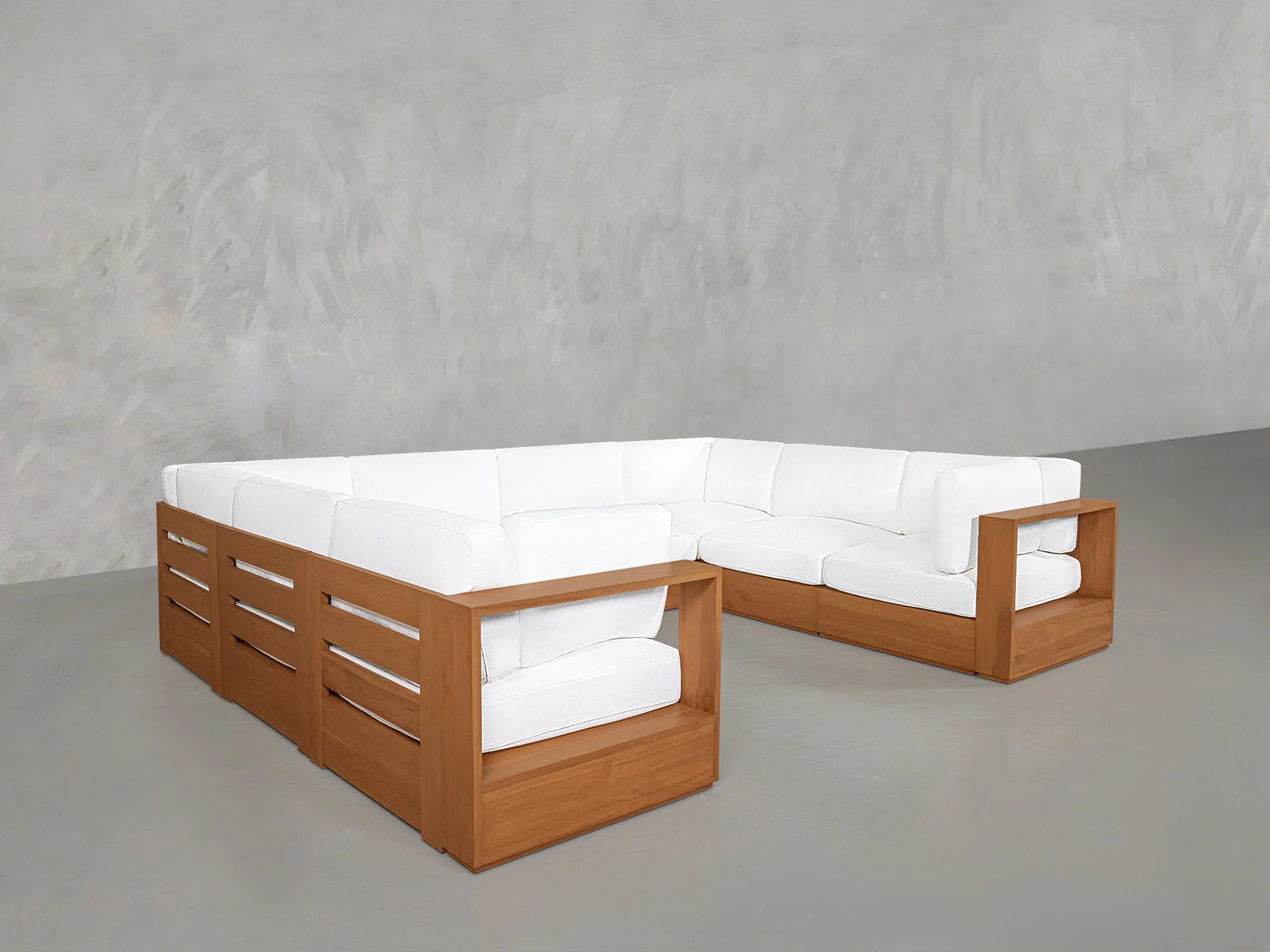 4424-8-seat-modular-u-sectional-teak-outdoor-3.webp 8-Seat Modular U-Sectional Teak Outdoor