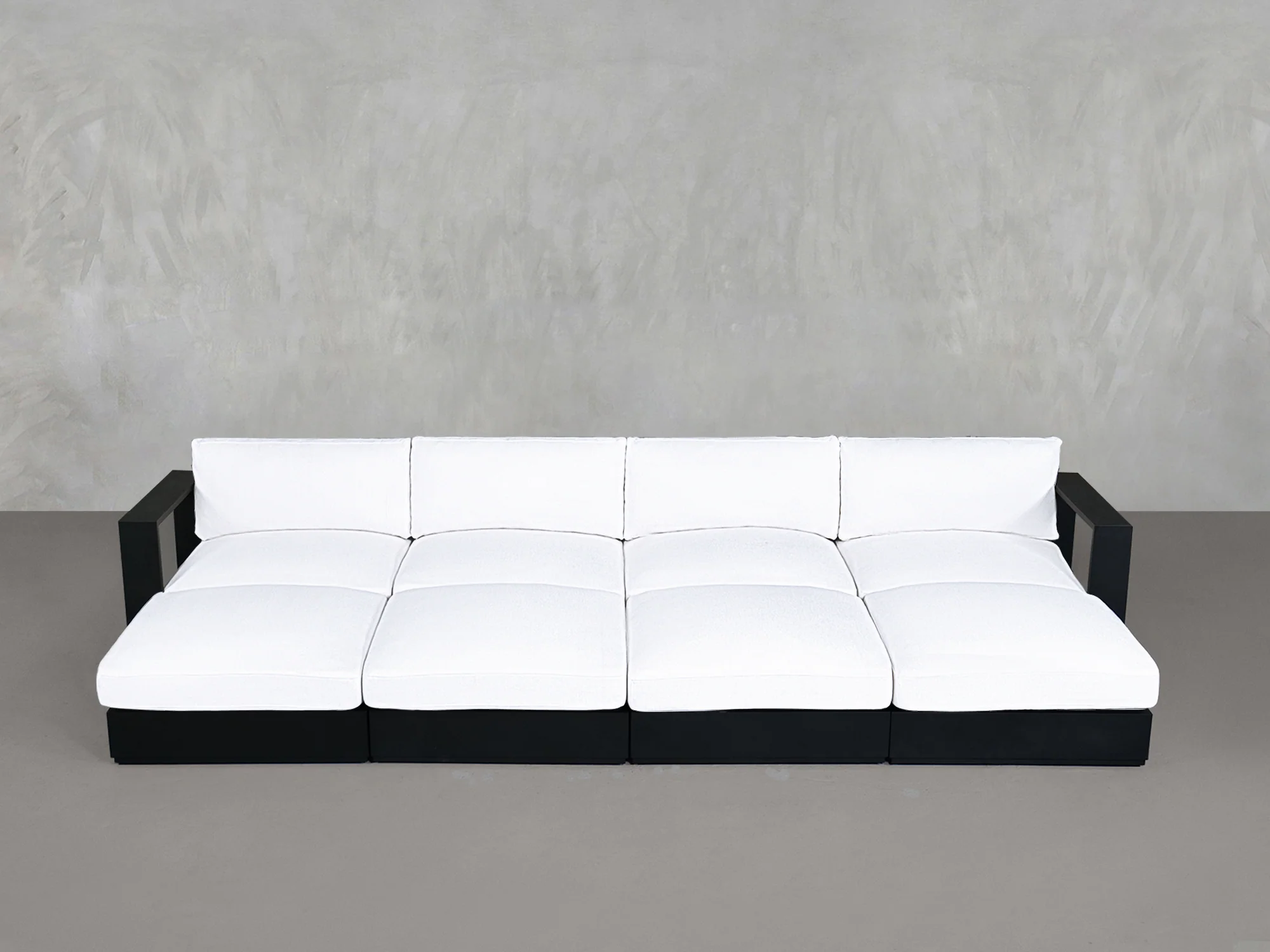 8-Seat Modular Daybed Aluminum Outdoor
