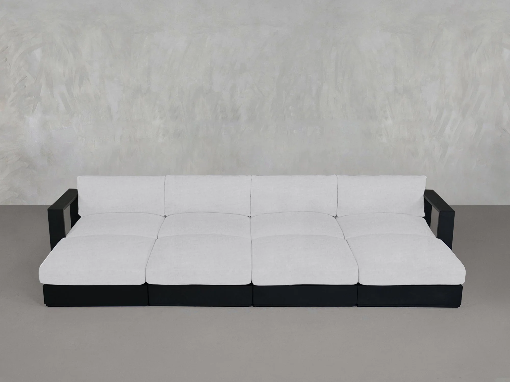 8-Seat Modular Daybed Aluminum Outdoor