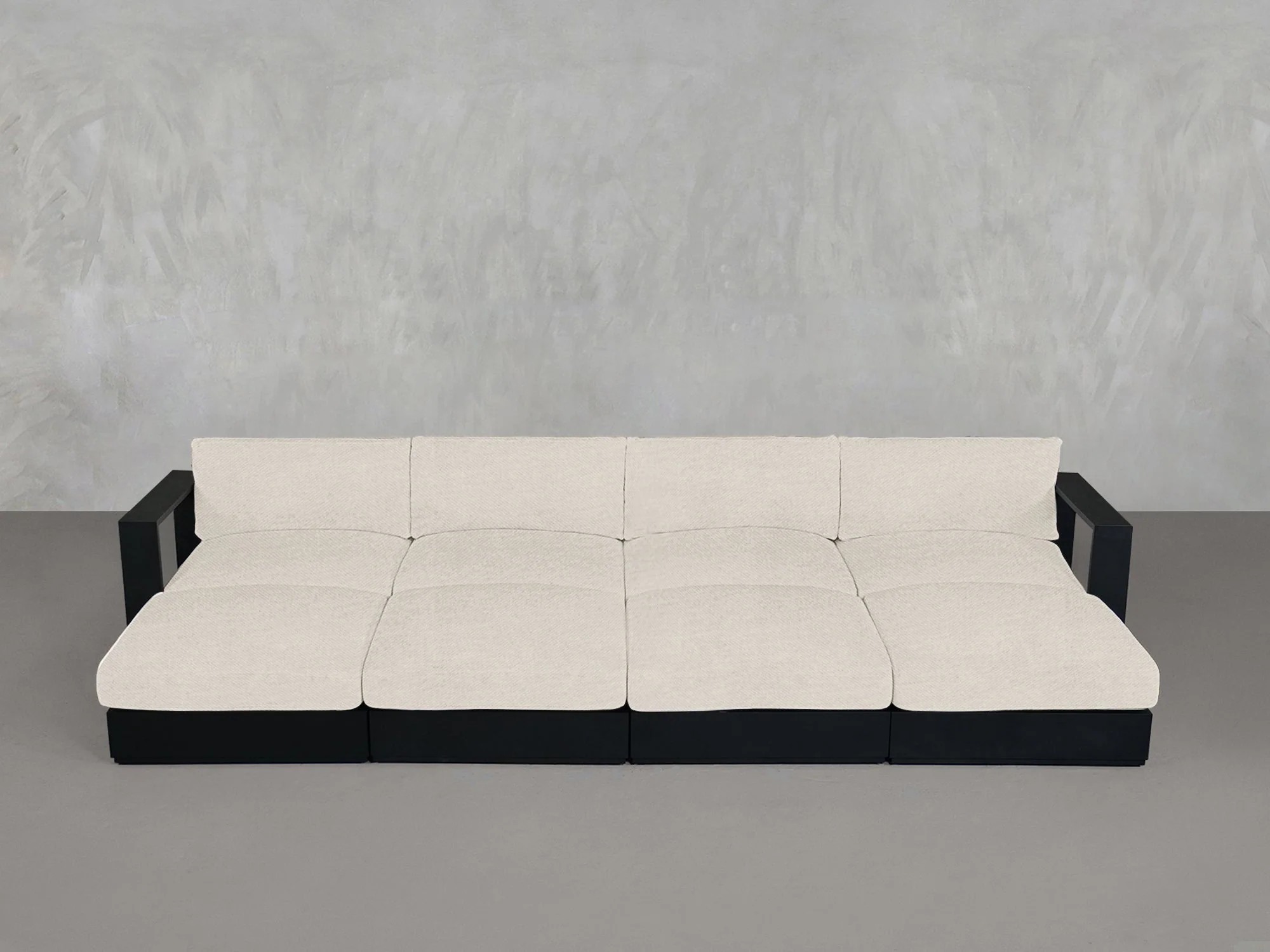 8-Seat Modular Daybed Aluminum Outdoor