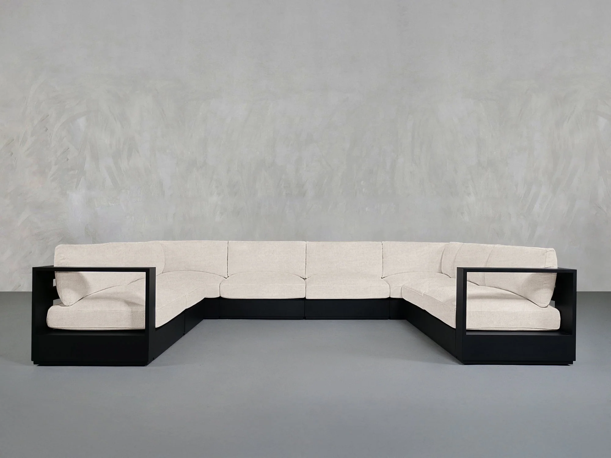 8-Seat Modular U-Sectional  Aluminum Outdoor