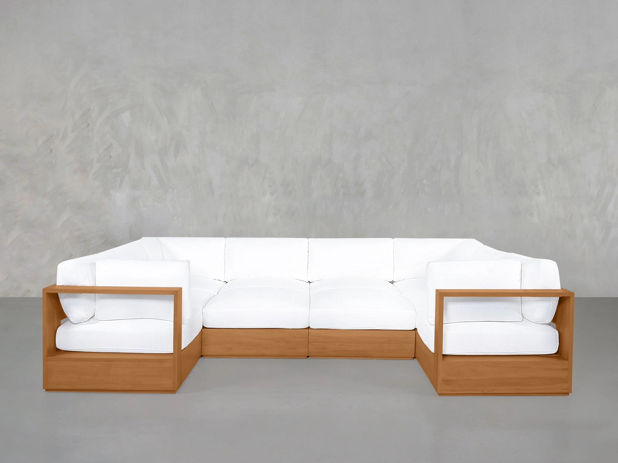 10-Seat Modular Closed Pit Teak Outdoor