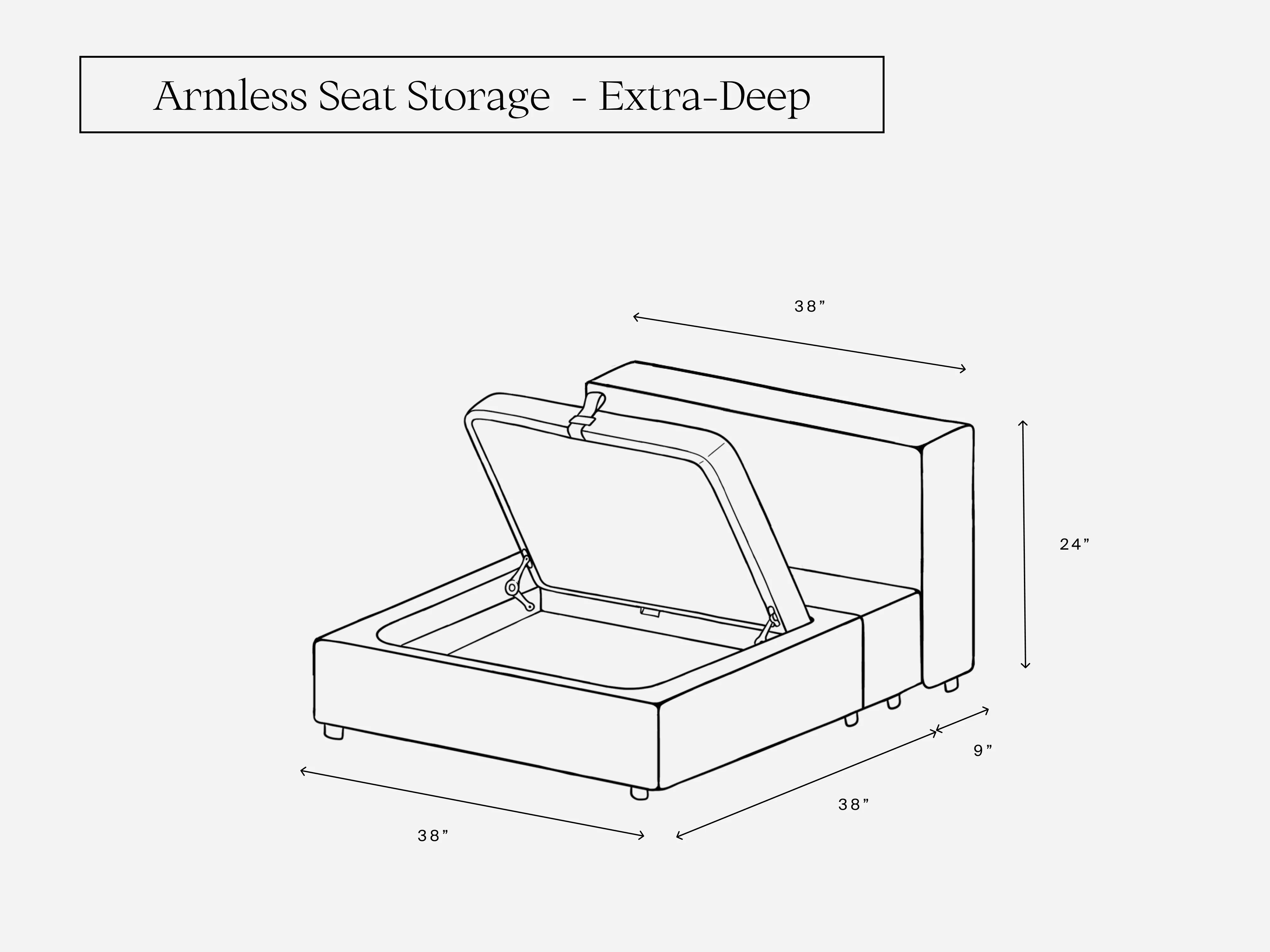 Armless Seat Storage Add-On