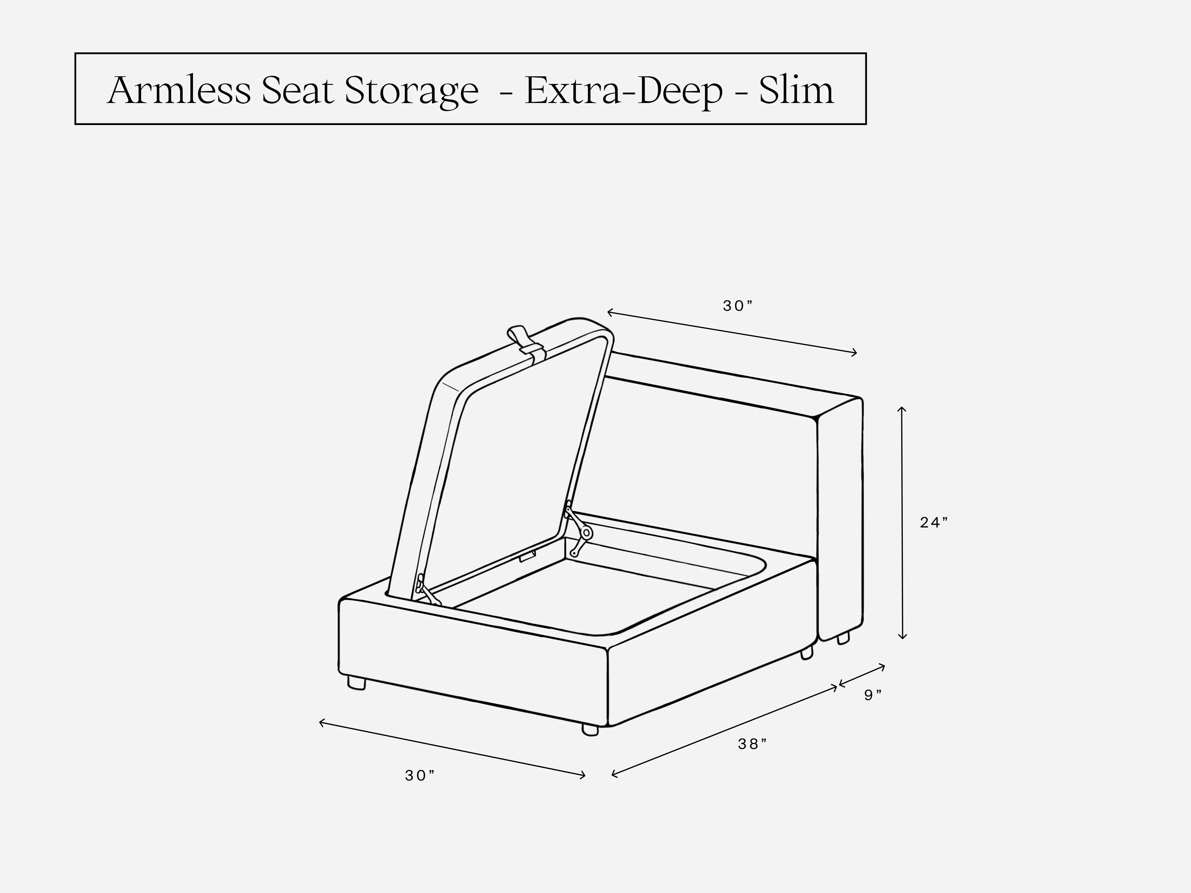 Armless Seat Storage Add-On